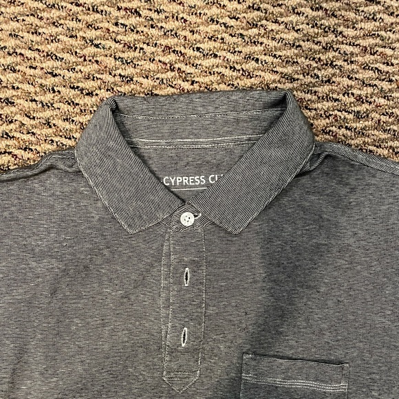 NWOT Cypress Club charcoal gray polo button down - Picture 3 of 4